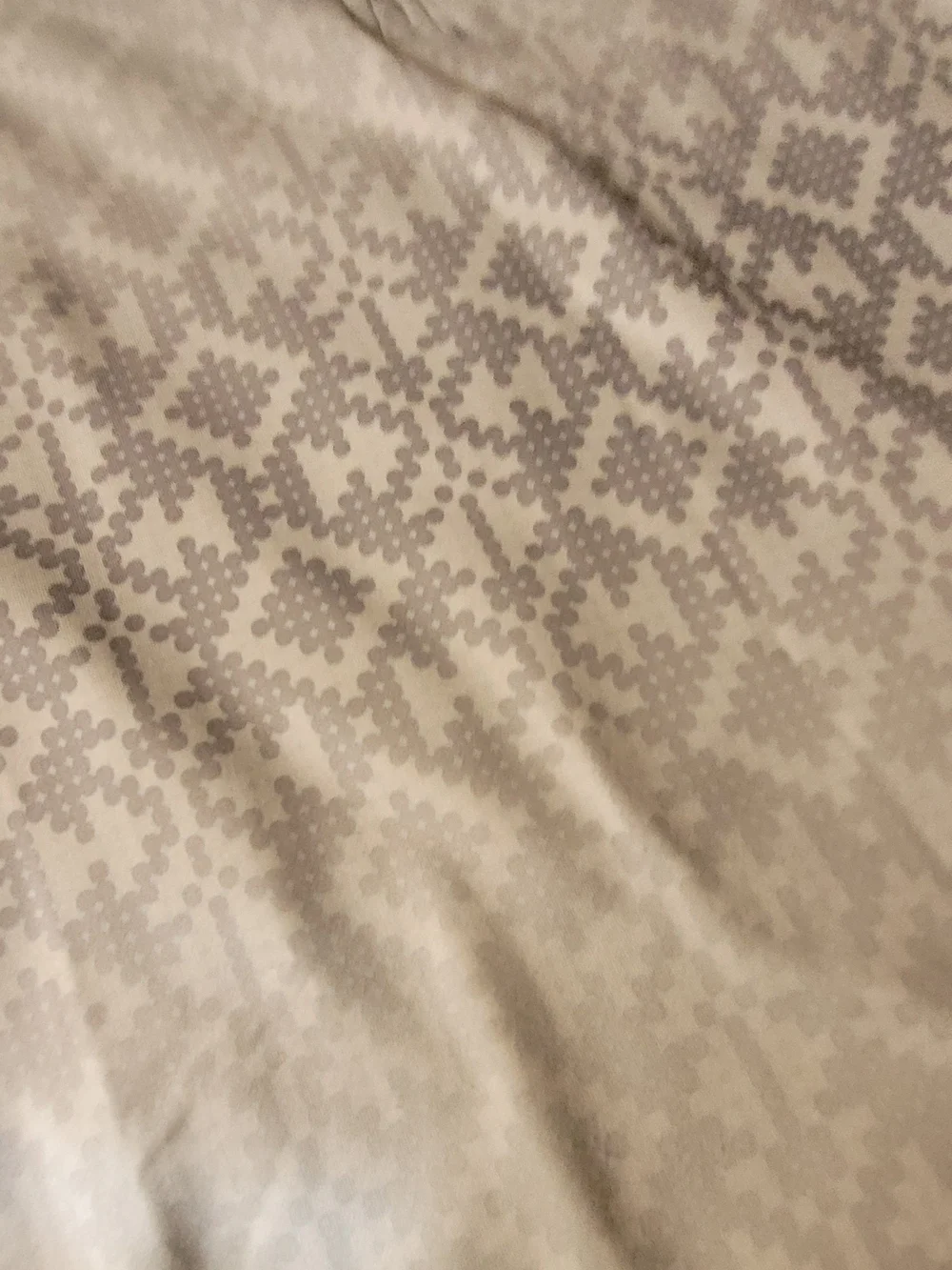 Nike Cream/White Ski Snow Jacket with Subtle Pattern